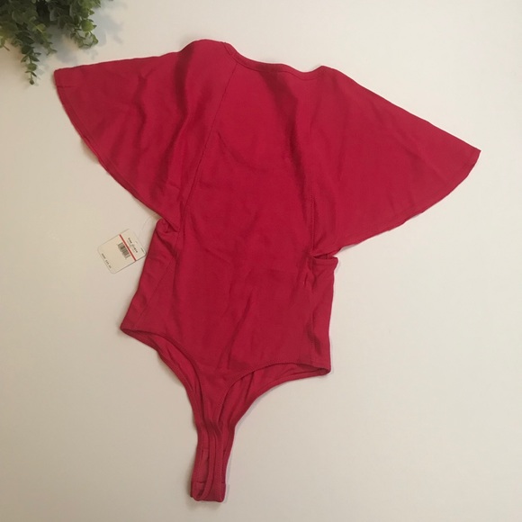 NWT Free People Byron Bodysuit- Red - Picture 7 of 8